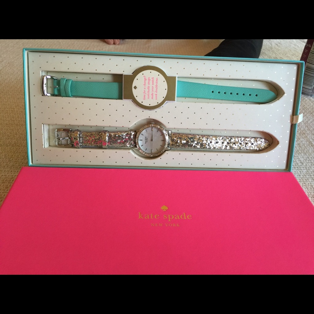 Kate Spade Confetti Pave Watch w/ 2 bands